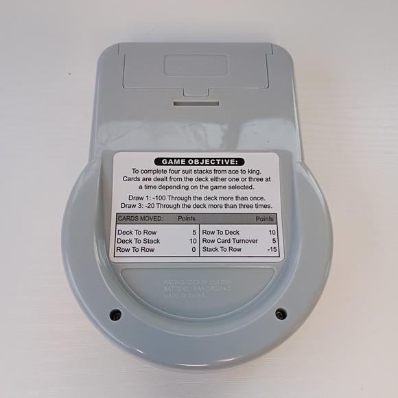 Big Mega Screen Solitaire 77803 Classic Electronic Handheld Game Tested Works - Picture 5 of 6